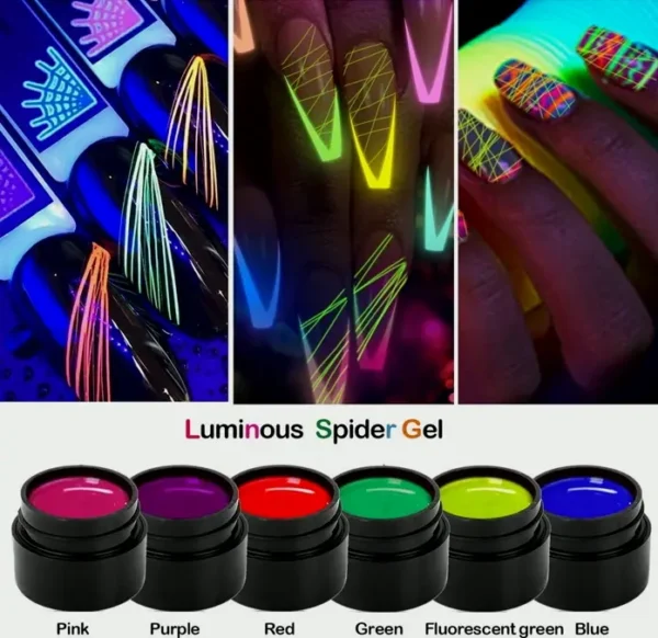 10 Colors Luminous Web Gel Nail Kit