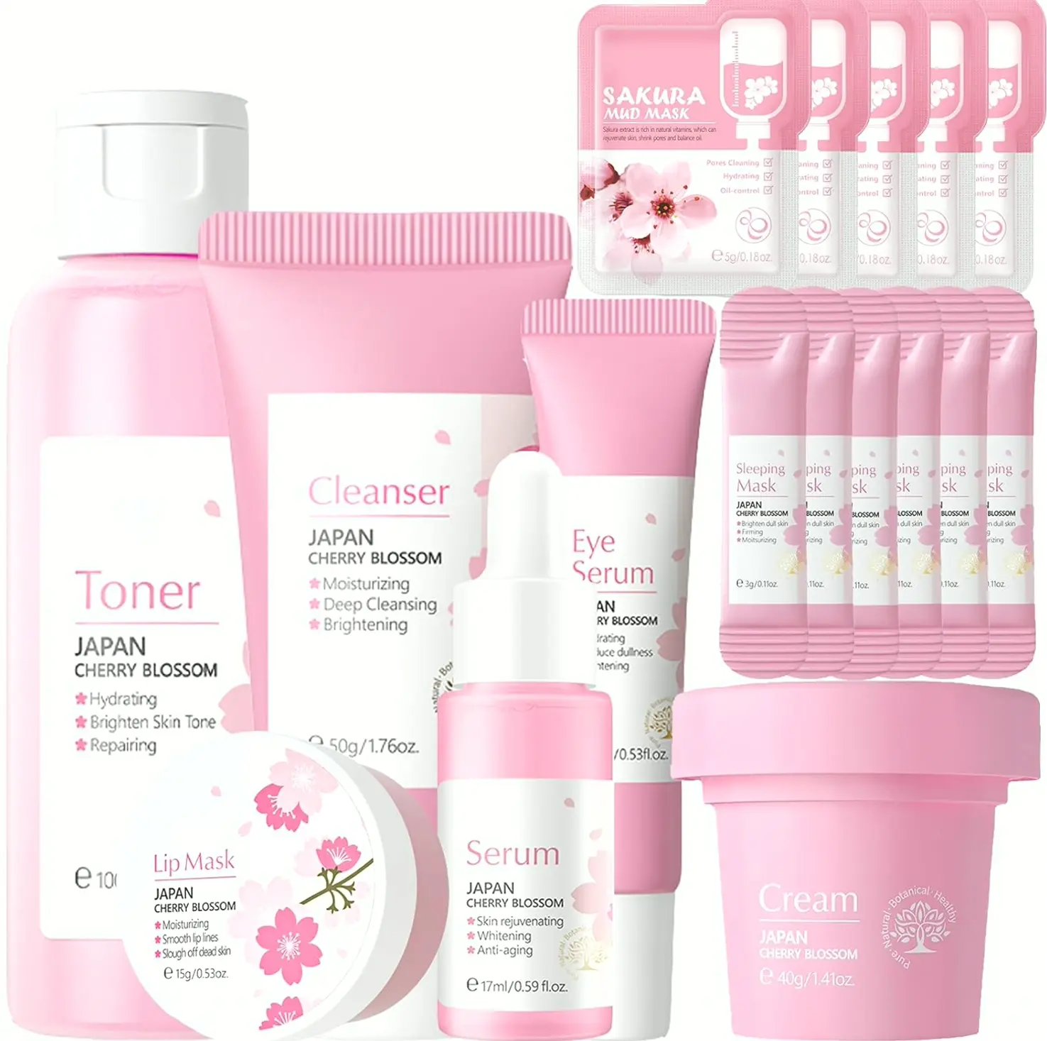 Sakura Face Beauty Kit for Women Bundle