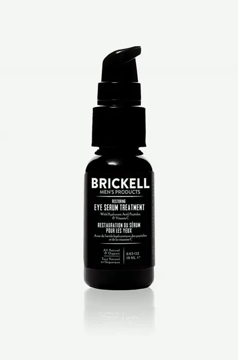 Brickell Dark Circle Treatment for Men - Organic Eye Gel to Firm Lines, Reduce Under-Eye Bags, 0.65 oz