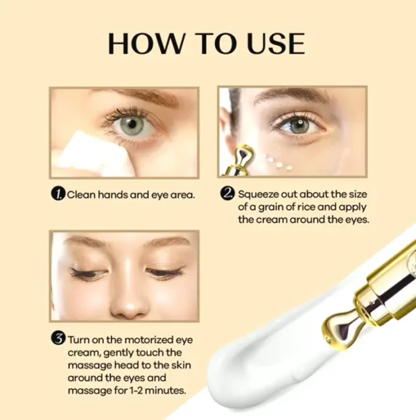 Retinol Eye Cream with Massager - Wrinkle Treatment