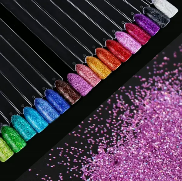 12 Shades Laser Holographic Nail Glitter