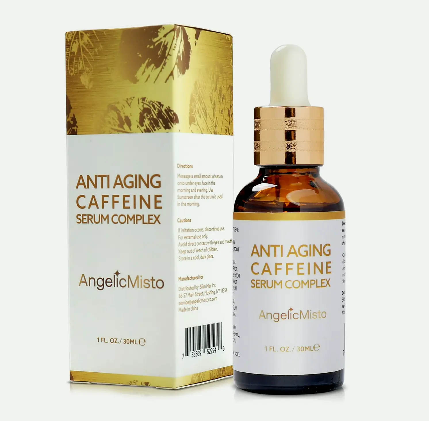HeavenlyMist Coffee Eye Serum for Shadowy Rings and Puffiness – 1oz