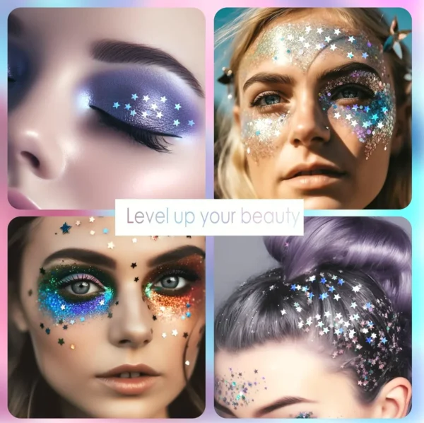 Laza's Shiny Star Nail Art Glitter