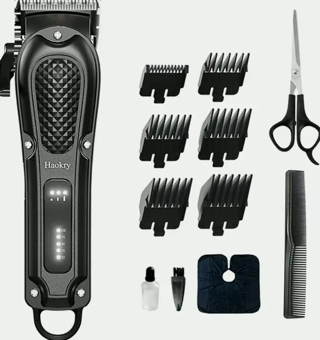 Professional Mens Hair Clippers - Cordless & Corded Barber Clippers for Hair Cutting & Trimmer