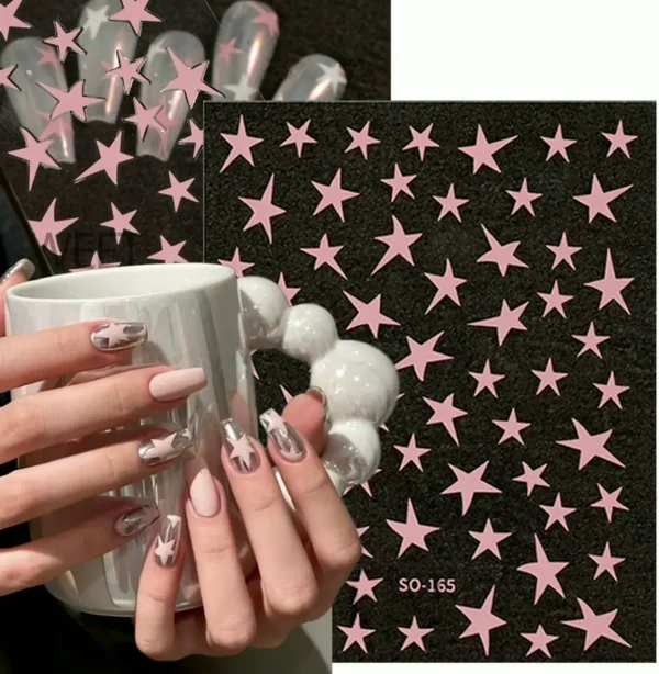 Set Metallic Nail Decals