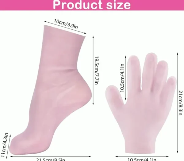 Hydrating Booties & Handwear Set with Silicone Aloe Rose