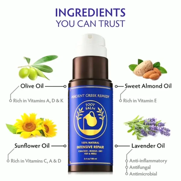 Natural Foot Cream for Dry Feet - Almond Oil