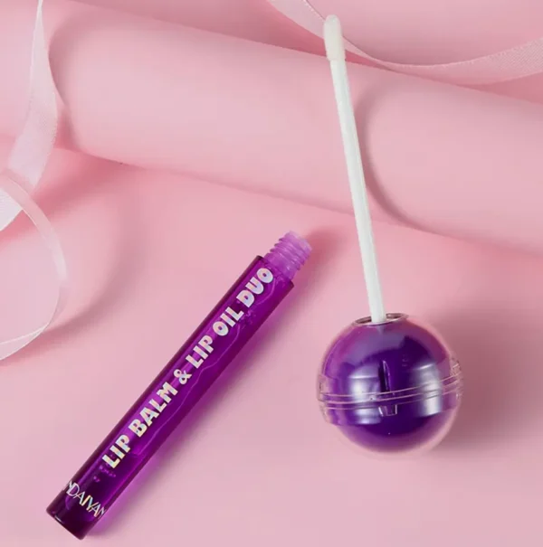 Tinted Color Changing Lipstick & Vitamin E Lip Oil for Girls (Blue)