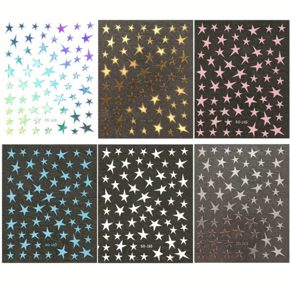 Set Metallic Nail Decals