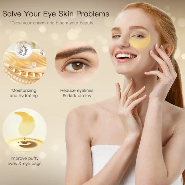 24K Gilded Gel Eye Mask for Swollen Eye Bags