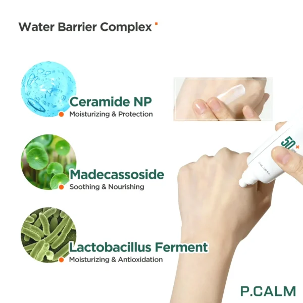 PCALM Water Barrier Hydrating Sunscreen, Matte Look, SPF 50+