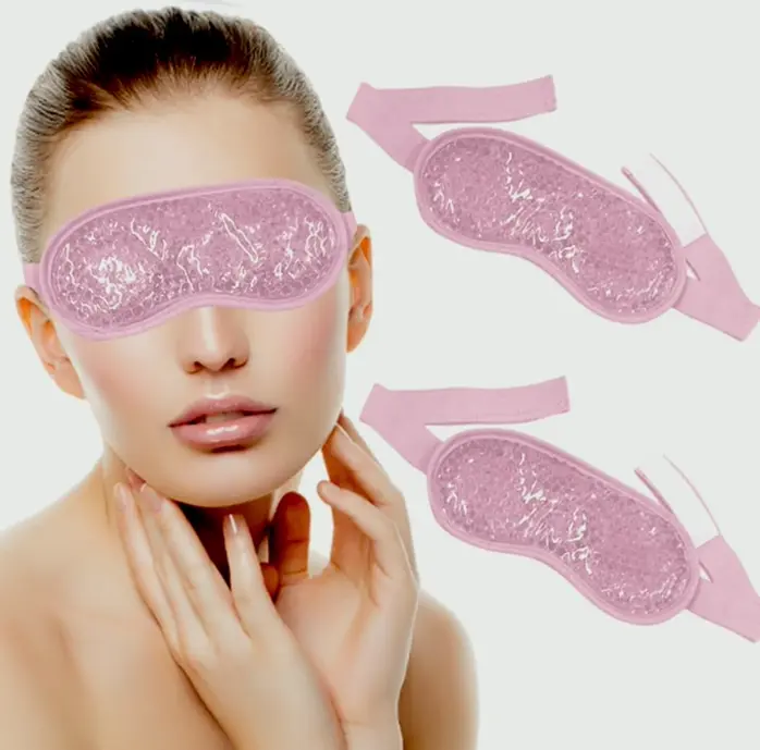 Gel Eye Mask, Reusable Cooling Therapy 2 Sets (Pink)