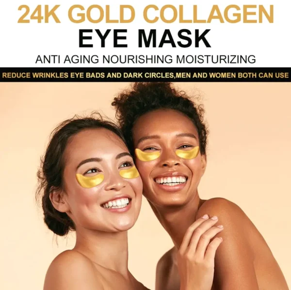 Eye Masks (Pack of 20 Pairs) - Golden Eye Treatment with Amino Acid & Protein, Eye Care for Aging, Puffy Eyes & Dark Circles, Skin Care Treatment for Males & Women
