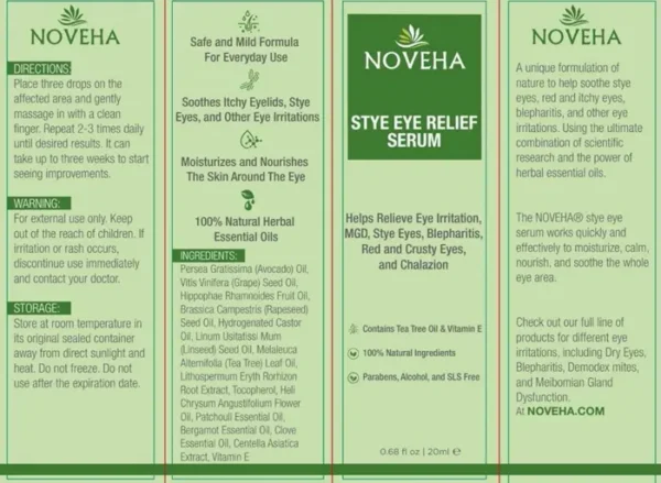 NOVEHA'S Stye Elixir for Eyelid Management