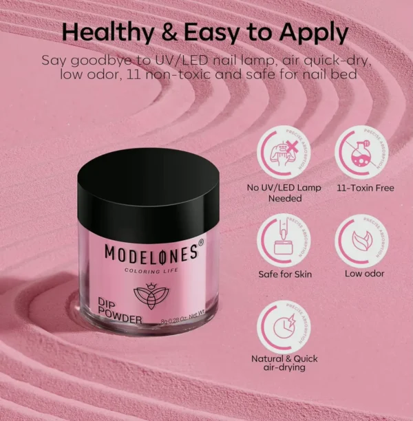 Modelones 32 Pcs Dip Powder Nail Set Liquid Set