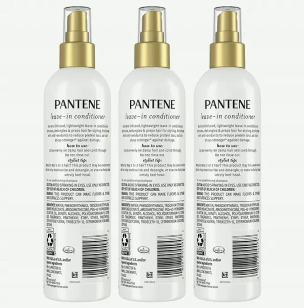 Pantene Hair-Detangling Mist, Vitamin Boost, 3 Pack