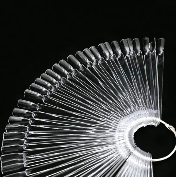 150 Pieces Transparent Nail Swatches Sticks