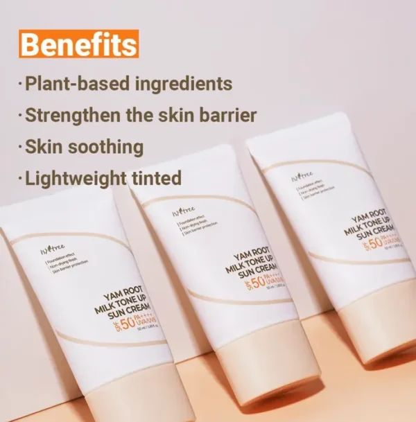 IsNtree Yam Root Cream SPF50+ Tone-Up Sun Cream 50ml