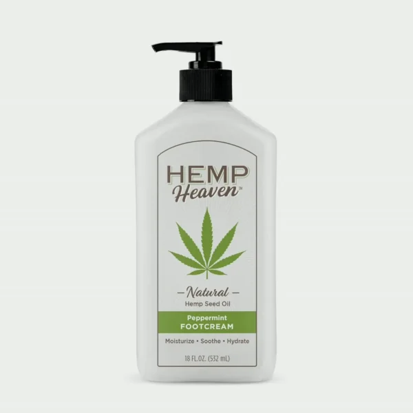 Peppermint Foot Lotion with Hemp Seed Oil - Moisturizing Treatment for Dry Feet