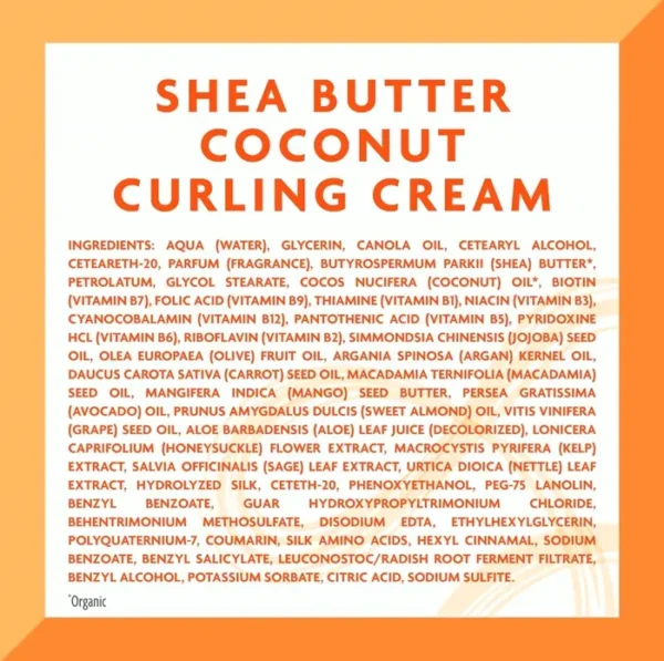 Brand Coconut Butter Curling Creme, 12 oz for Curly Hair