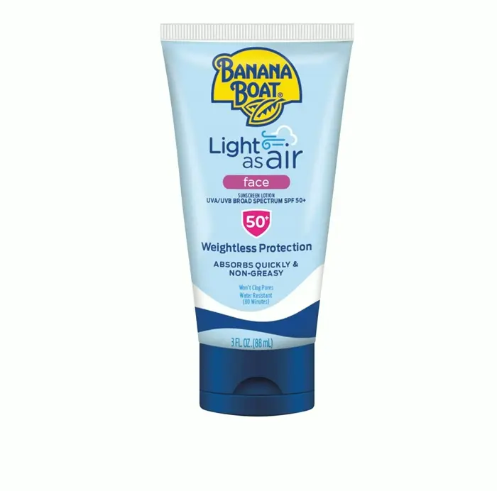 Banana Boat Airy Face Sunscreen SPF 50, 3oz | Travel Size