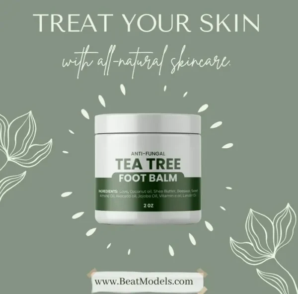 Handmade Tea Tree Salve - Foot Care, Hydrate, Antibacterial - 2 oz