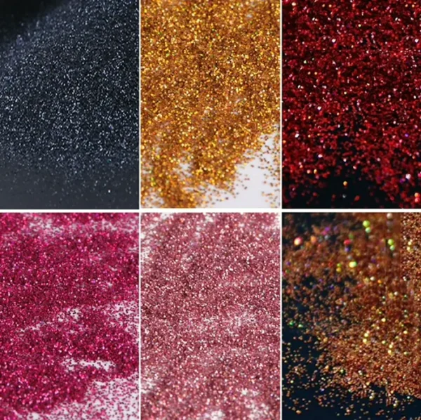 12 Shades Laser Holographic Nail Glitter