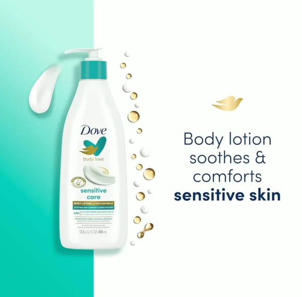 Dove's Sensitive Care Body Pack of 3 including Ceramide Serum