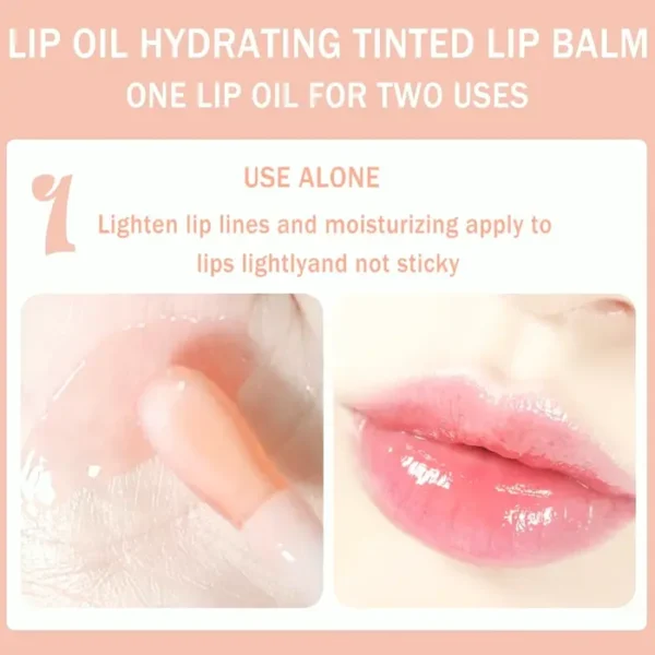 Hydrating Colored Lip Oil Balm, Nourishing Care