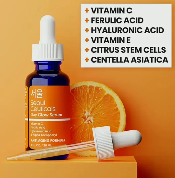 K-Beauty Vit C Serum with Hyaluronic Acid, Effective Anti-Aging