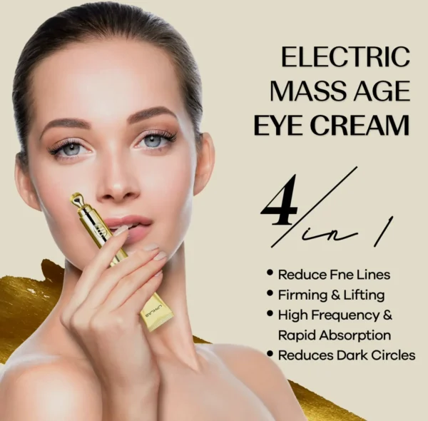 Retinol Eye Cream with Massager - Wrinkle Treatment