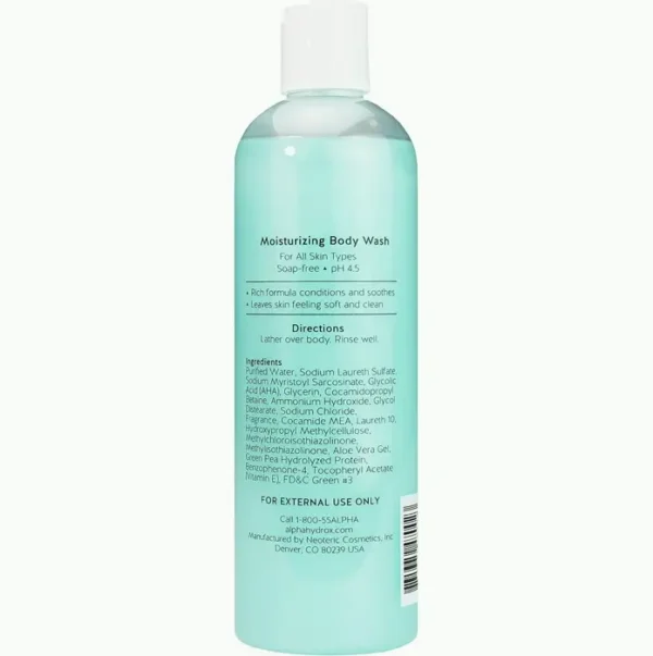 Alpha Skin Care Moisturizing Cleanser | Glycolic AHA | Twelve Fl Ounces