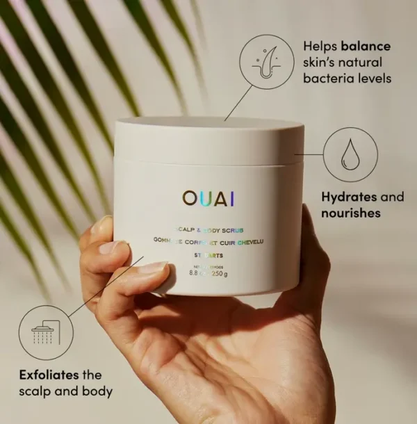 OUAI Scalp & Skin Scrub Travel Size - Smooth & Moisturized Dermis