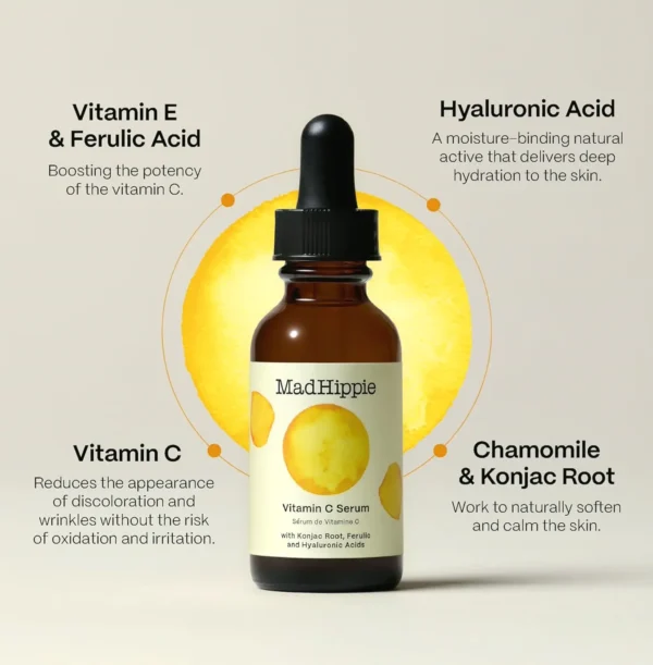 Botanical Vitamin C Facial Elixir with Hyaluronic Acid (1.02 Oz)