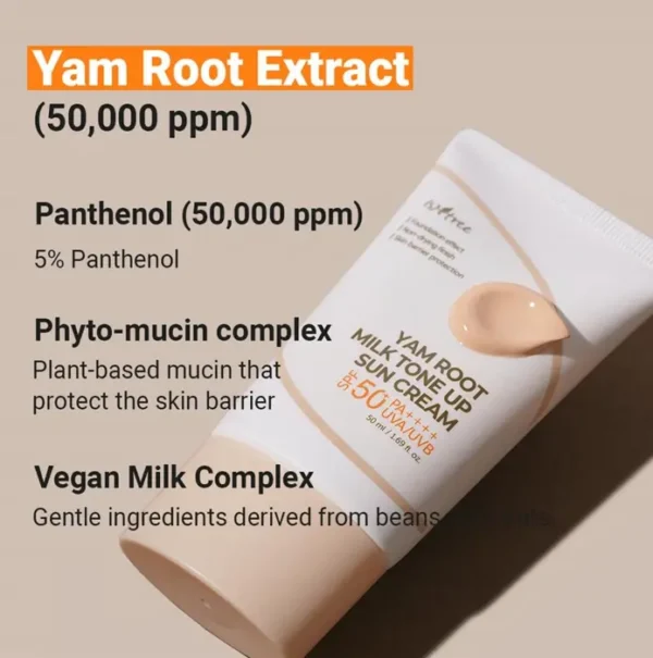 IsNtree Yam Root Cream SPF50+ Tone-Up Sun Cream 50ml
