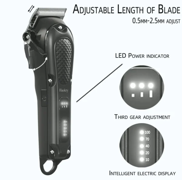 Professional Mens Hair Clippers - Cordless & Corded Barber Clippers for Hair Cutting & Trimmer