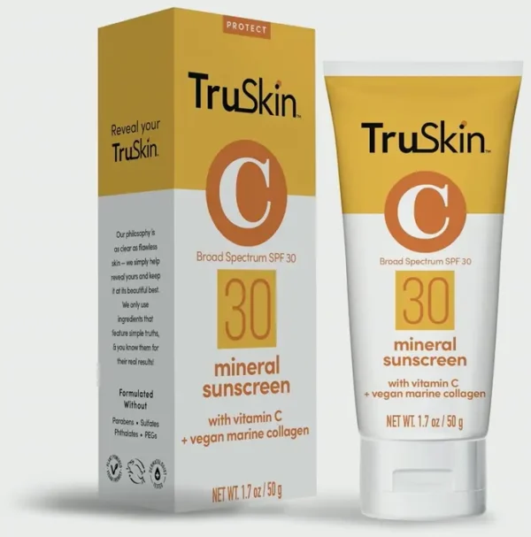 TruSkin Mineral Facial Sunscreen with SPF 30 and Zinc & Collagen