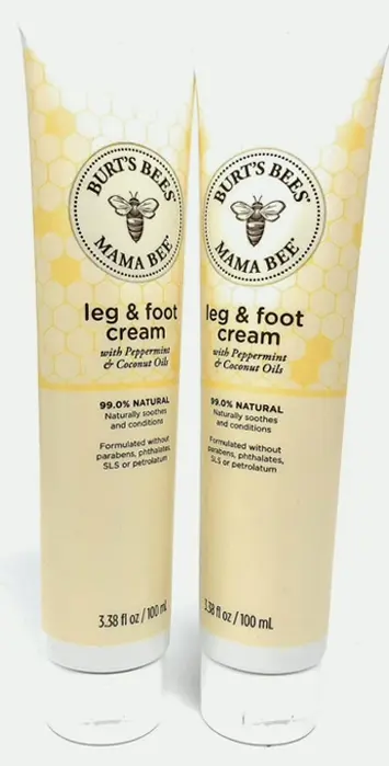 Mama Bee by Burt's Bees: Leg & Foot Cream with Oil - 3.38 Fl Oz (2 Pack)