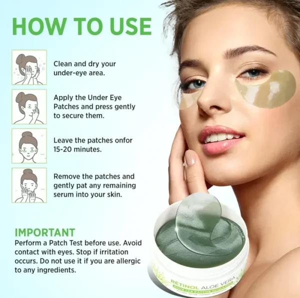 VELAMO Aloe Vera Under Eye Patches for Wrinkles