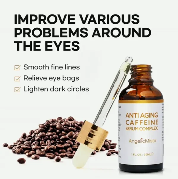 HeavenlyMist Coffee Eye Serum for Shadowy Rings and Puffiness – 1oz