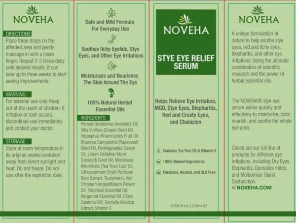 NOVEHA Herbal Stye Relief for Blepharitis Care (20 ml)