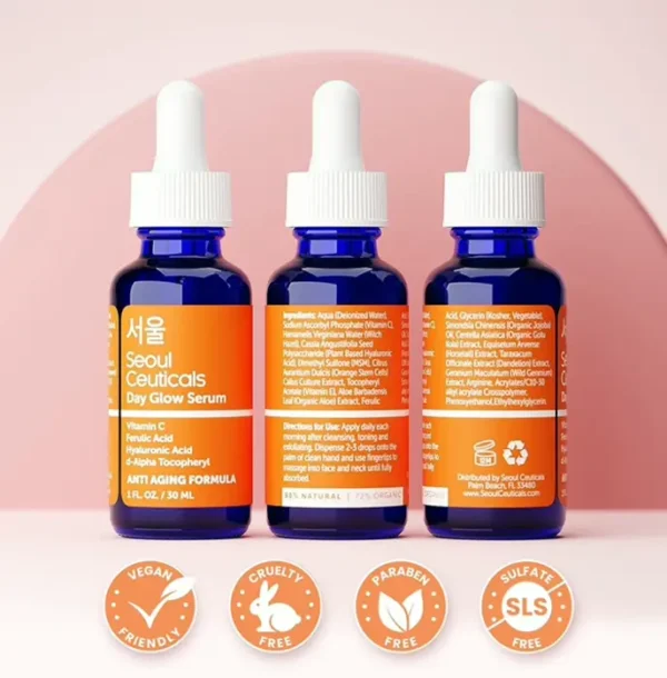 K-Beauty Vit C Serum with Hyaluronic Acid, Effective Anti-Aging