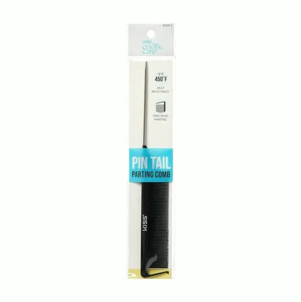 Professional Pointed Tail Comb for Styling & Parting - Static Resistant & Heatproof Black