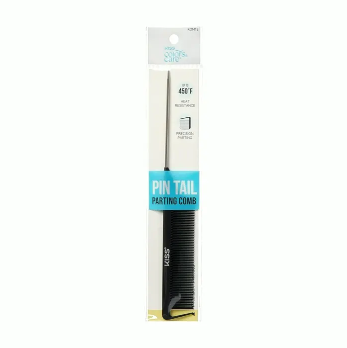 Professional Pointed Tail Comb for Styling & Parting - Static Resistant & Heatproof Black