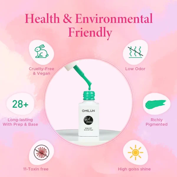 Summer Gel Nail Kit, 6 Pastel Colors