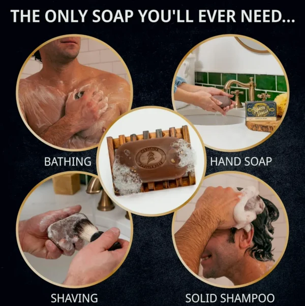 Natural Soap for Men w/Cocoa Butter - Eco-Friendly Body Wash